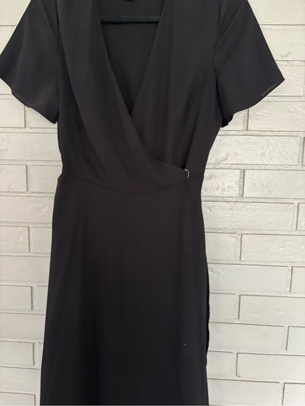 Alfani Black Wrap-Style Midi Dress - Picture 6 of 7